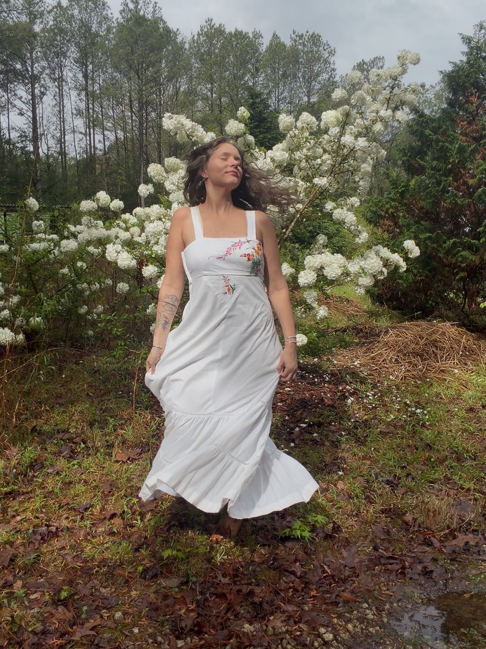1970s Young Edwardian Cotton Dress - Picture 5 of 7
